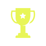 A simple yellow trophy icon with a star in the center.