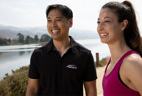 NASM Trainer and Client Smiling