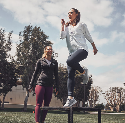 NASM Trainer training client outside