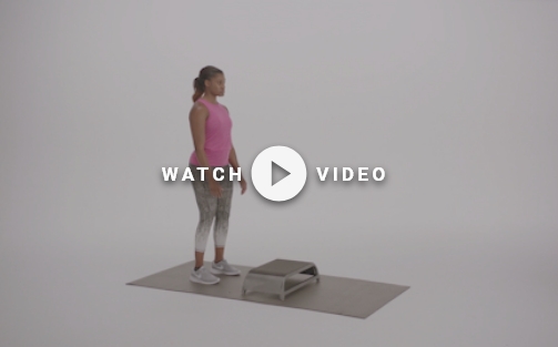 woman performing a box jump