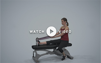 Seated store calf stretch