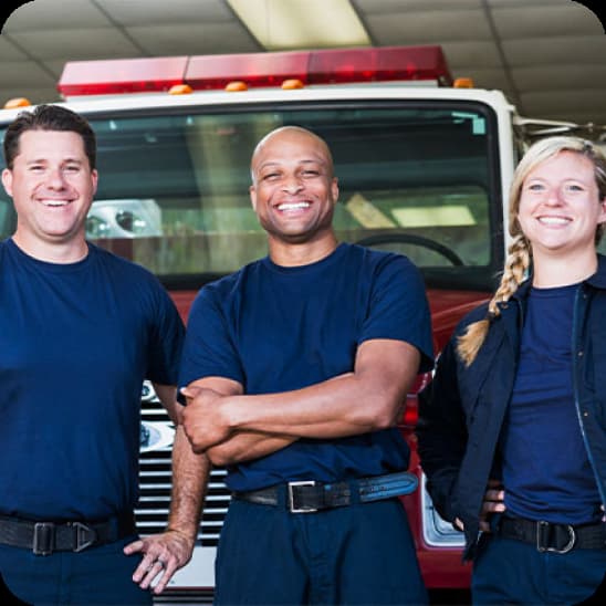 Group of smiling First Responders