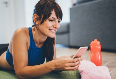 A woman working on laptop
