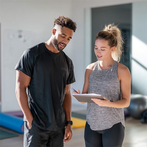 Man standing typing on a laptop